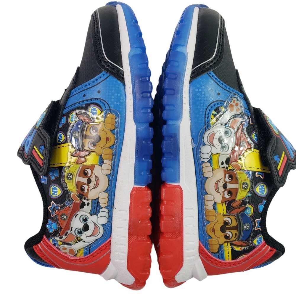 Paw Patrol Toddler Boys Light up‎ Sneakers Size 8 Blue Slip on Lightweight Shoes - Picture 8 of 12
